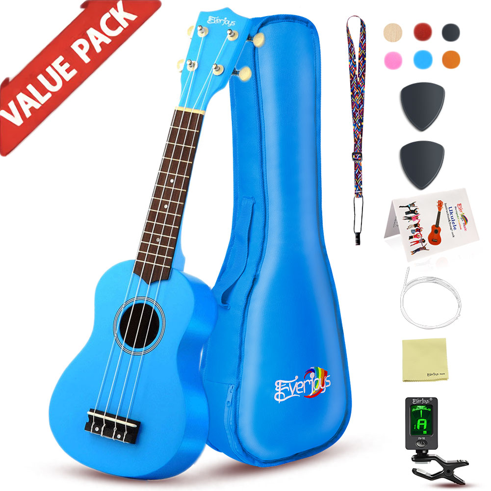 Sopran Ukulele Anfänger Pack-21 Zoll mit Gig Bag Songbook Digital Tuner