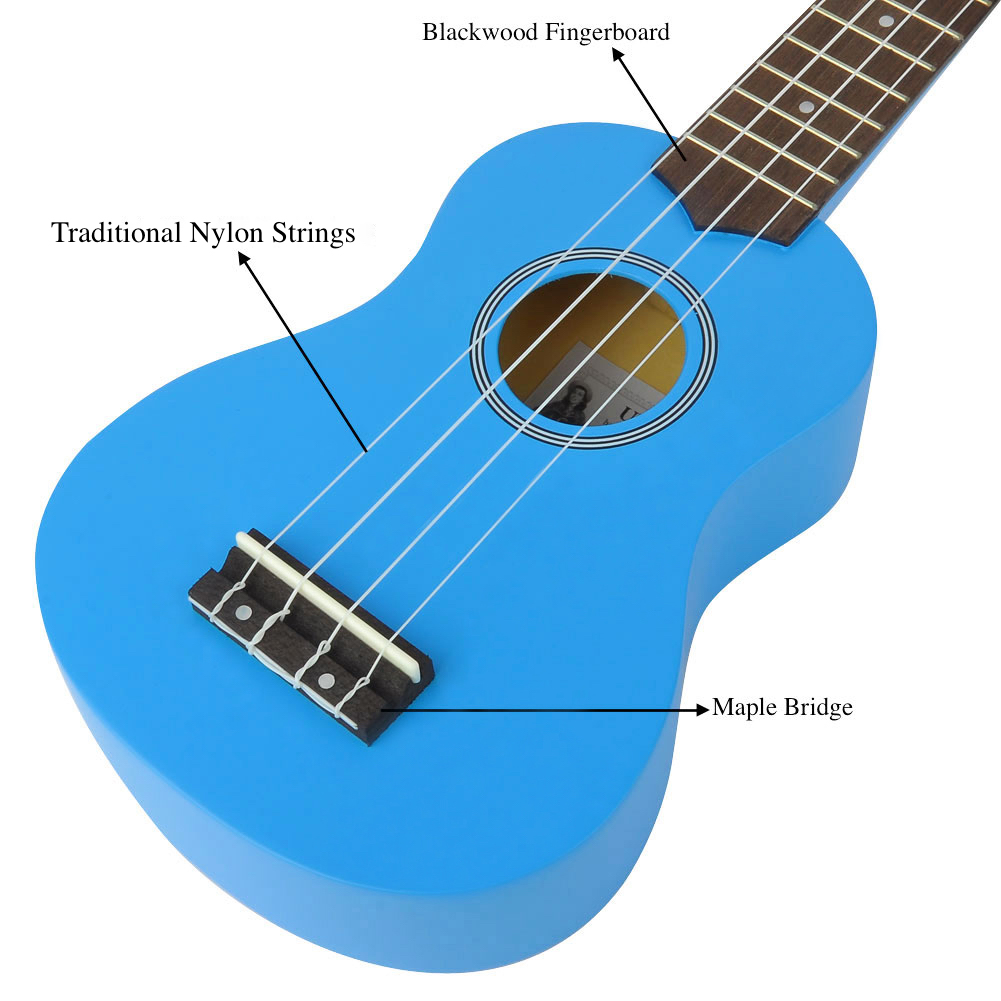 Sopran Ukulele Anfänger Pack-21 Zoll mit Gig Bag Songbook Digital Tuner