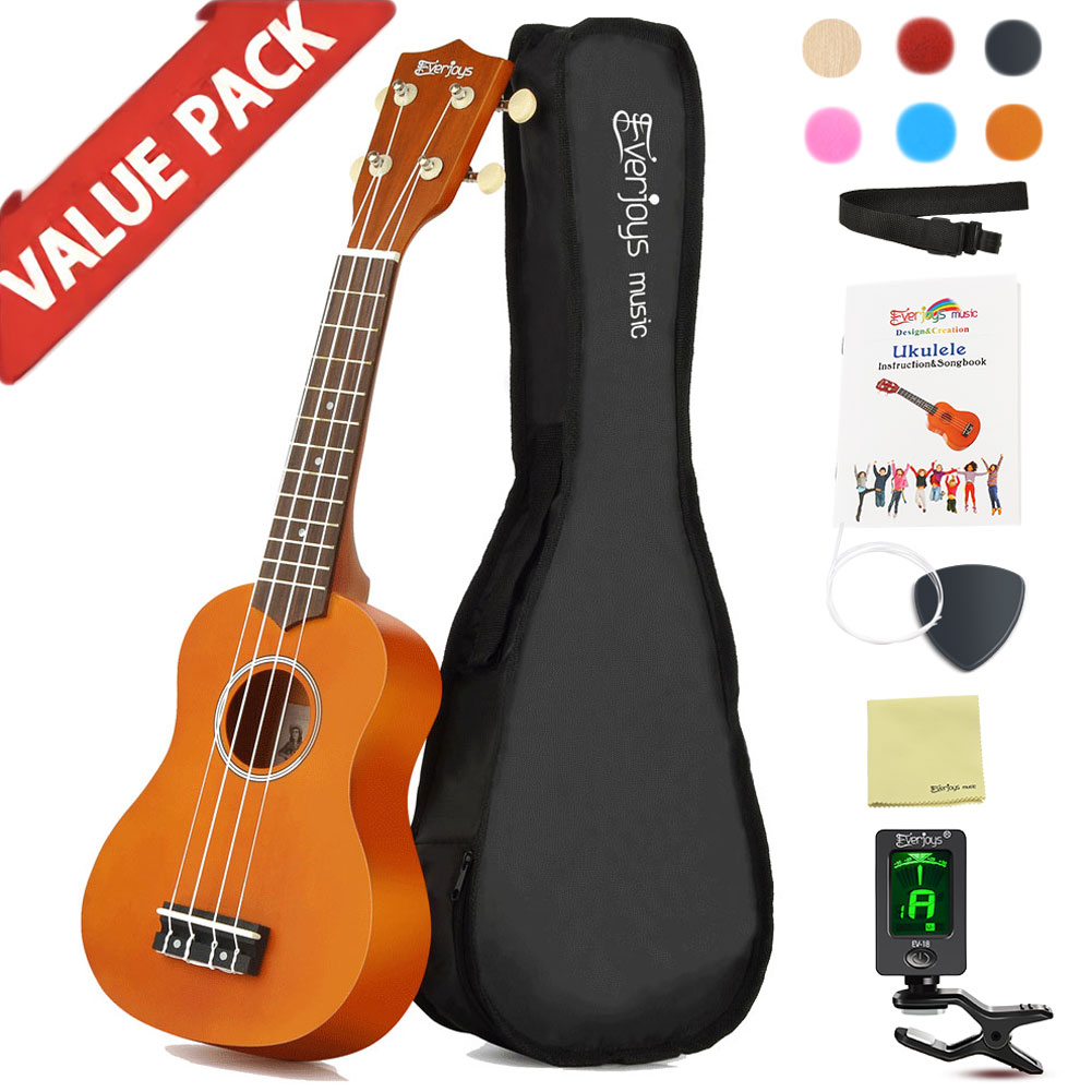 Sopran Ukulele Anfänger Pack-21 Zoll mit Gig Bag Songbook Digital Tuner