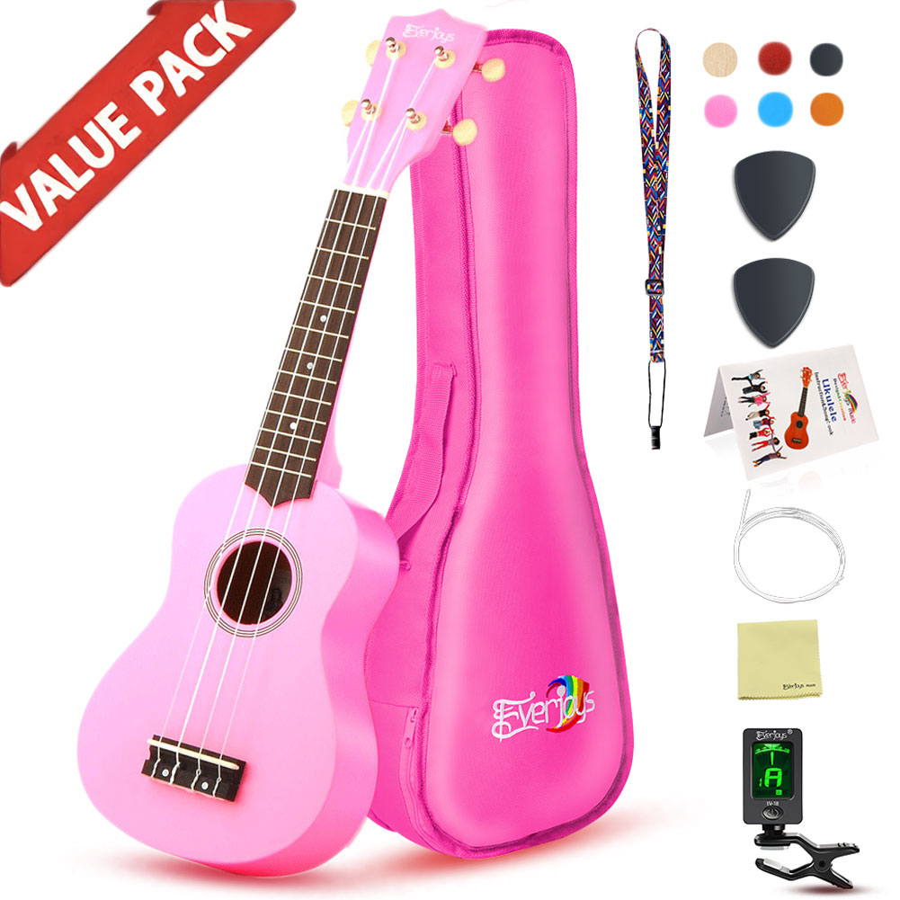 Sopran Ukulele Anfänger Pack-21 Zoll mit Gig Bag Songbook Digital Tuner