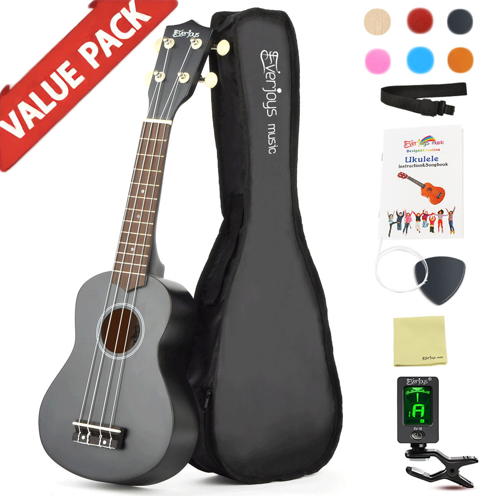 Sopran Ukulele Anfänger Pack-21 Zoll mit Gig Bag Songbook Digital Tuner